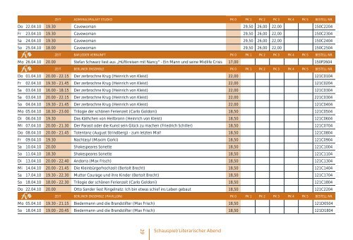 Montagskultur & MEHR ERLEBEN - Freie Volksbühne Berlin