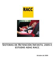 SISTEMAS DE RETENCIÓN INFANTIL 2009-II ESTUDIO ADAC-RACC