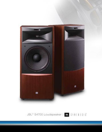 JBL® S4700 Loudspeaker | - JBL Synthesis