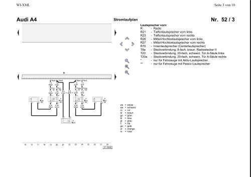 Schaltplan Audi A4 B6 Radio