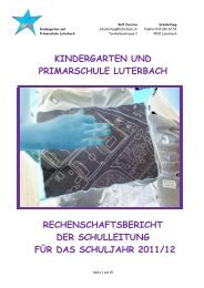 Rechenschaftsbericht der Schulleitung für das Schuljahr 2011/12