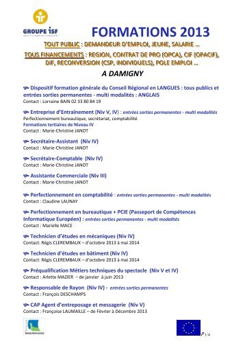 formations 2013 - (CCI) d'AlenÃ§on