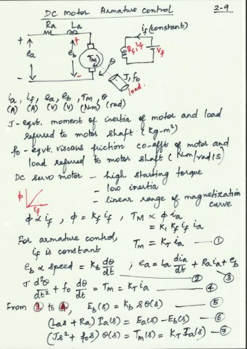 Transfer Function Of DC Motor - Armature & Field Control