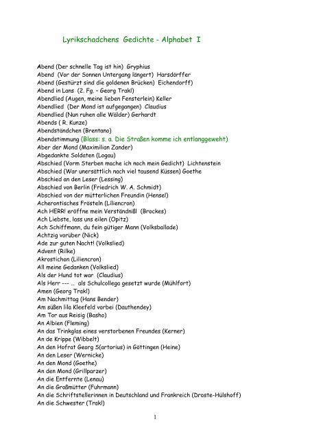 Analyse Des Gedichts Nahe Des Geliebten Von Johann Wolfgang Grin