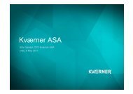 Download presentation here - Kvaerner