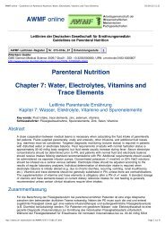 AWMF online - Guidelines on Parenteral Nutrition ... - ferronfred.eu
