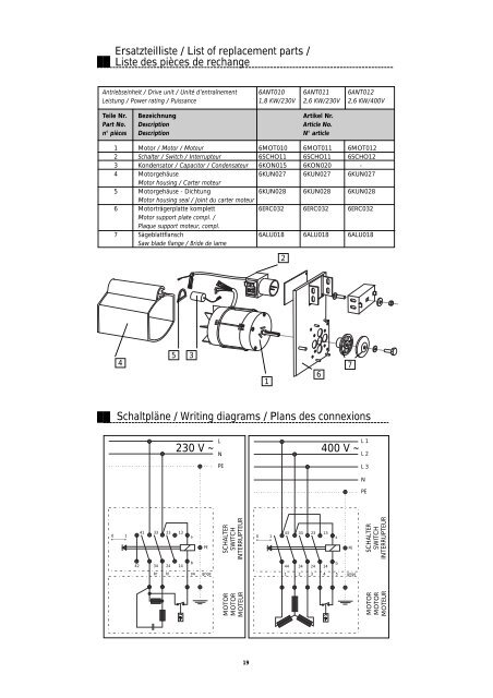 Bedienungsanleitung / Operating Instructions ... - LUTZ MASCHINEN