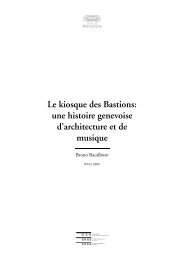 Le kiosque des Bastions: une histoire genevoise d'architecture et de ...