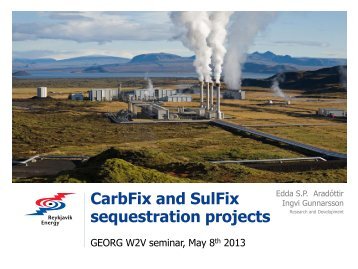CarbFix and SulFix sequestration projects - Georg