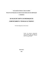 As Aulas de Canto e as MudanÃ§as do Comportamento