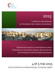 Conférence 2015 Algérie