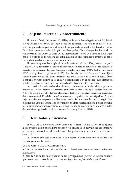 Aprender a narrar: formas temporales y sus funciones en un ... - RACO