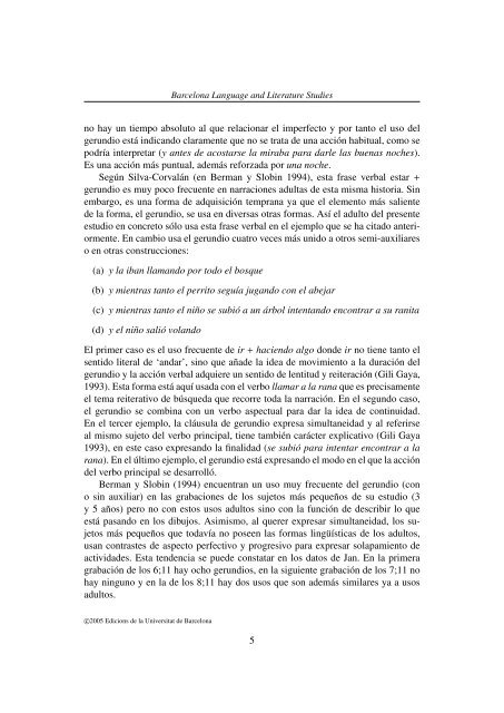 Aprender a narrar: formas temporales y sus funciones en un ... - RACO