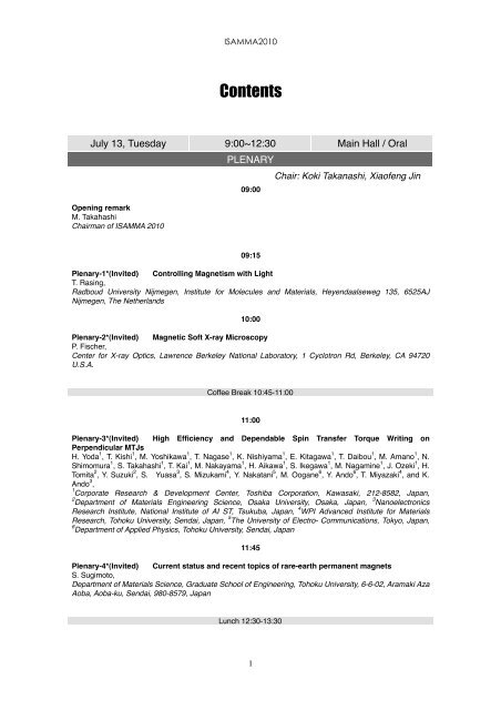 Conference program