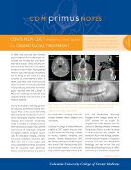 Summer 2007 - College of Dental Medicine - Columbia University