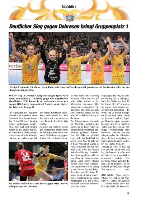 Das Programmheft des Spiels - HC Leipzig