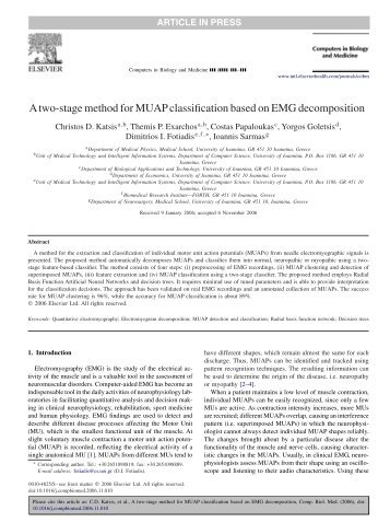 A two-stage method for MUAP classification based ... - ResearchGate