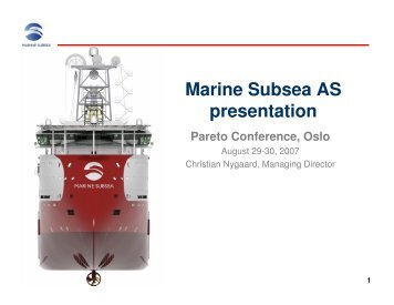 Marine Subsea AS presentation