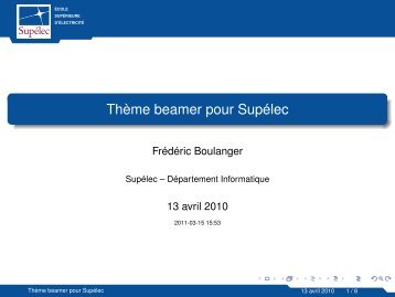 Thème beamer pour Supélec - Département informatique