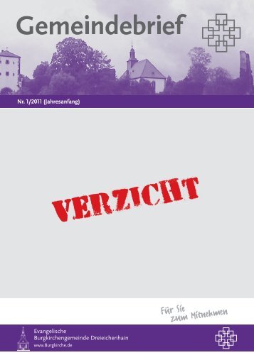 1/2011: „Verzicht“ (2,15 MB) - Evangelische Burgkirchengemeinde ...