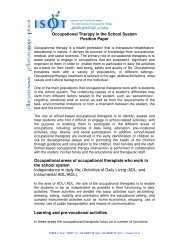 Occupational Therapy in the School System Position Paper ...