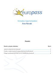 primer mape kompetenc kot samostojnega elementa - Europass