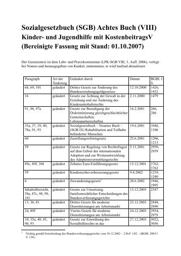 (SGB) Achtes Buch (VIII) - Verwaltung.modern
