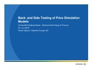 Backtesting Price Simulation models
