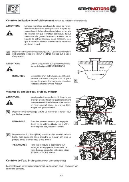 MOTEURS MARINS STEYR MOTORS