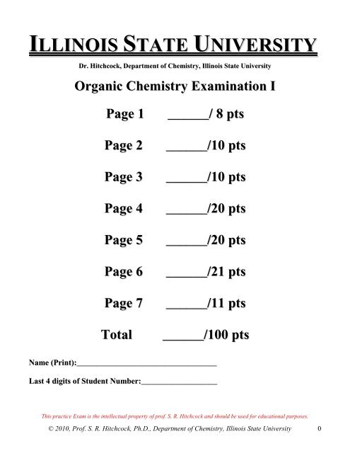 2010 final exam practice-chap 11-12 - Department of Chemistry