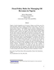 Fiscal policy rules for managing oil revenues in Nigeria