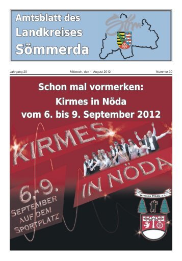 Nummer 30, erschienen am 1. August 2012 - Landkreis Sömmerda