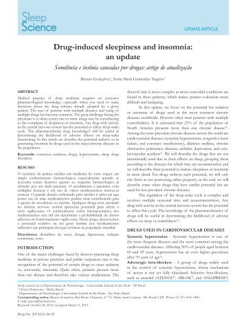 Drug-induced sleepiness and insomnia: an update - Sleep Science ...