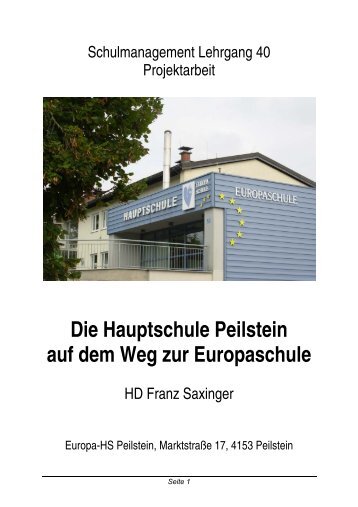 PROJEKTARBEIT Homepage.pdf - Hauptschule Peilstein