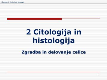 2 Citologija in histologija