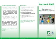 Vorstellungsflyer - Neue Wege im BEM