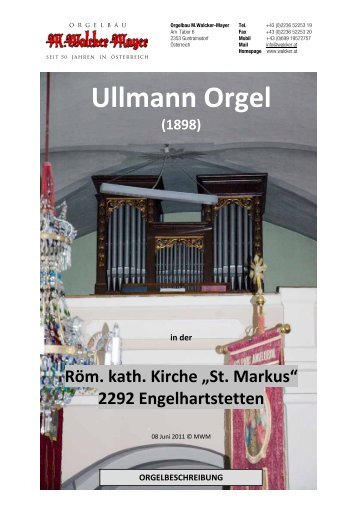 Bericht - Orgelbau Walcker-Mayer