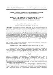 THE USE OF THE ARRHENIUS EQUATION IN THE STUDY OF ...