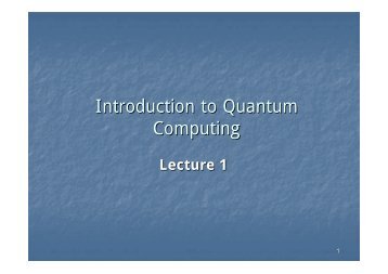 Introduction to Quantum Computing