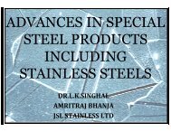 advances in special steel products including stainless steels - IIM