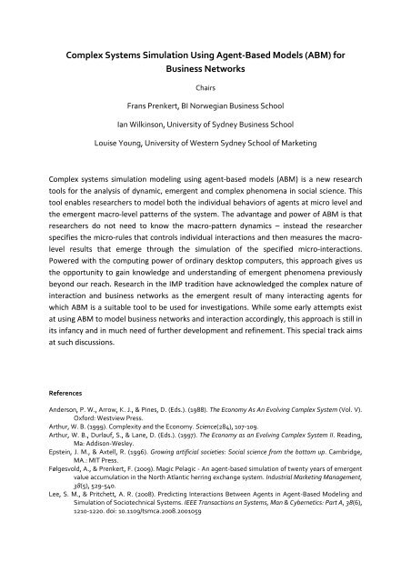 Complex Systems Simulation Using Agent-Based Models (ABM) for ...