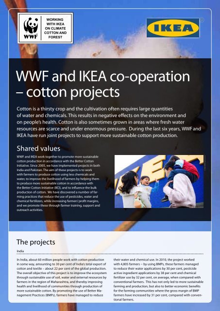 WWF and IKEA co-operation â cotton projects - Global Hand