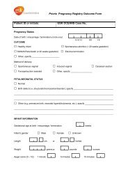 Outcome form for Priorix â¢ Pregnancy Registry - GlaxoSmithKline ...