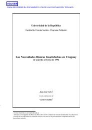 necesidades basicas insatisfechas en uruguay - Departamento de ...