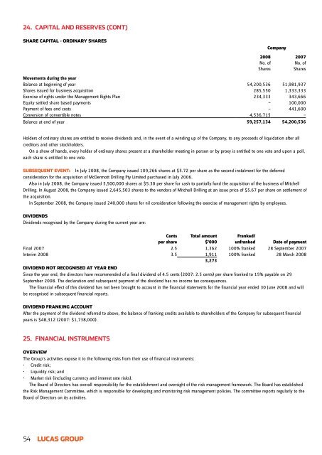 AJ Lucas Group annual report 2007-08