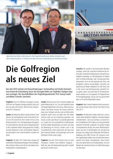 Ausgabe 1/11 - Flughafen Stuttgart