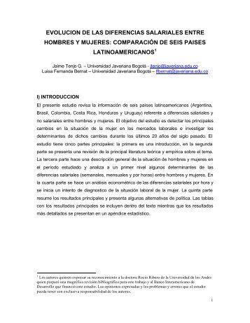 evolucion de las diferencias salariales entre hombres y mujeres