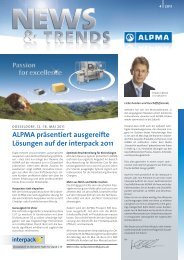 ALPMA präsentiert ausgereifte Lösungen auf der interpack 2011