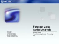 Forecast Value Added - The APICS Chicago Chapter