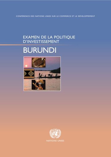 Examen de la politique d'investissement du Burundi - unctad